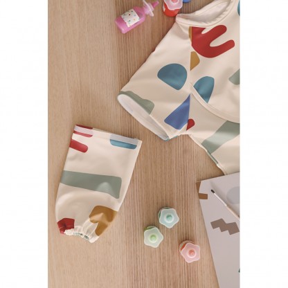 Нагрудник-фартух Béaba з рукавами для годування та творчості