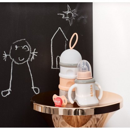 Поильник Beaba Ellipse 3 in 1 Evoluclip Training Cup nude, арт. 913385