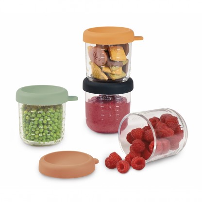 Набір контейнерів Beaba для зберігання скляних 4 шт. (4х250 мл)