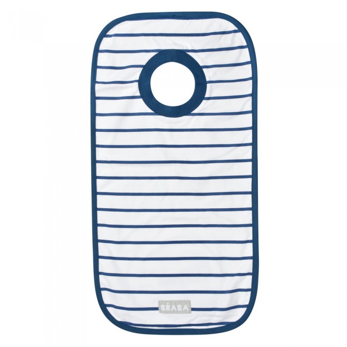 Хлопковый нагрудник Beaba в полоску, синий