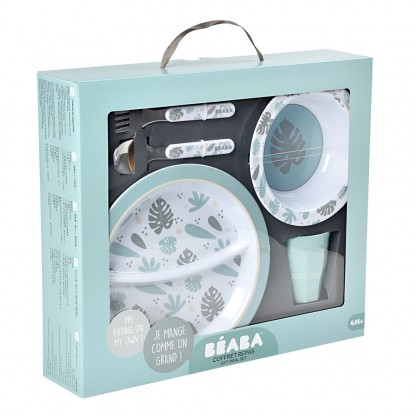 Набір посуду Beaba Jungle меламіновий 4+ синій, арт. 913459