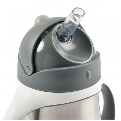 Поїльник Beaba з трубочкою металевий 250 мл сірий, арт. 913536