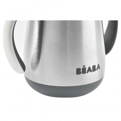 Поїльник Beaba з трубочкою металевий 250 мл сірий, арт. 913536