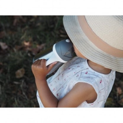 Поїльник Beaba з трубочкою металевий 250 мл сірий, арт. 913536