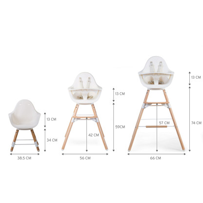 Стільчик для годування Childhome Evolu ONE.80° з бампером