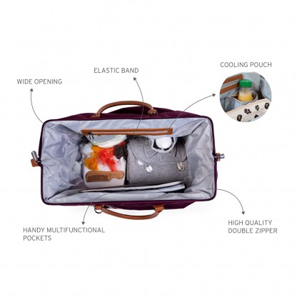 Сумка Childhome Mommy bag aubergine, арт. CWMBBAU