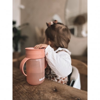 Поїльник - непроливайка Beaba 360° 340 мл рожевий, арт. 913571