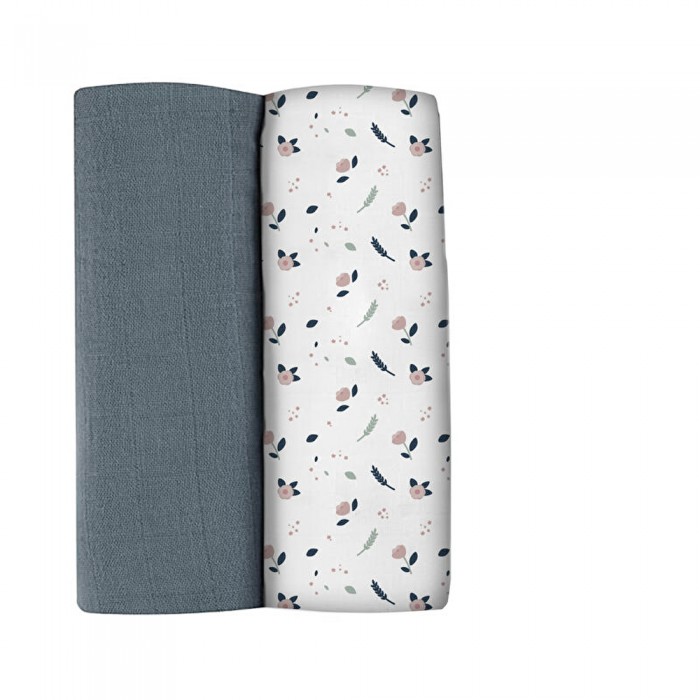 Набір пеленок Beaba муслінових 2 шт (120x120) Квіти, арт. 920388