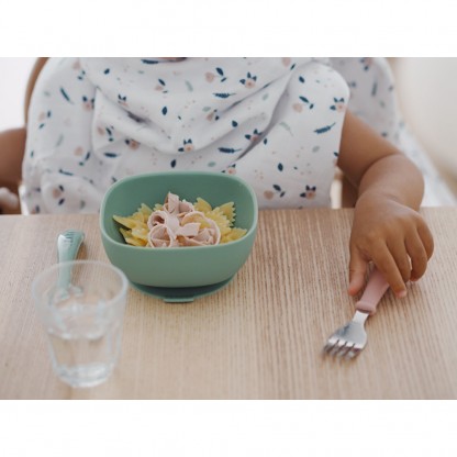 Миска Beaba силіконова на присосці 350 мл оливковий, арт. 913547