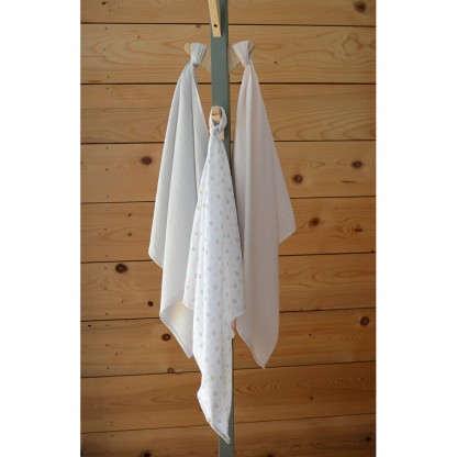 Набір пеленок Beaba муслінових 3 шт (70х70) Лебеді, арт. 920343