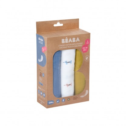 Набір пеленок Beaba муслінових 3 шт (70х70) Песики, арт. 920347