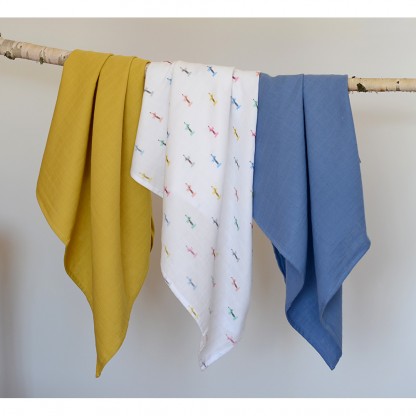 Набір пеленок Beaba муслінових 3 шт (70х70) Песики, арт. 920347