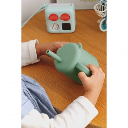 Поїльник Beaba з трубочкою силіконовий 170 мл оливковий, арт. 913573