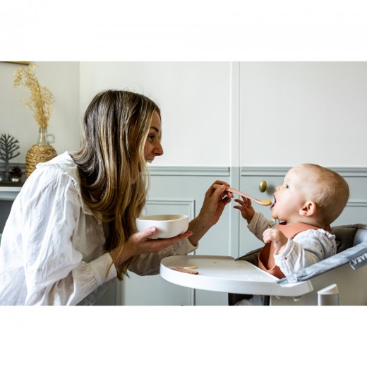 Силиконовые ложечки Béaba розовый/кремовый для первого прикорма