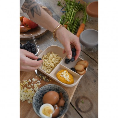 Тарелка Beaba силиконовая порционная бежевая, арт. 913614