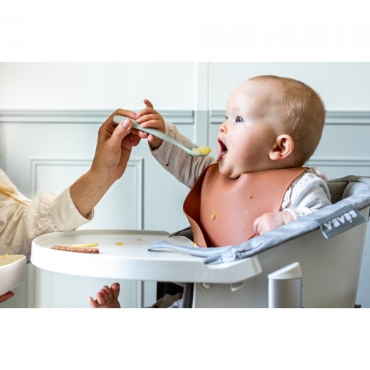 Силиконовые ложечки Béaba серый/зеленый для первого прикорма