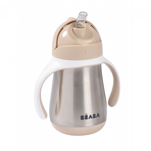 Металевий поїльник Beaba з трубочкою 250 мл
