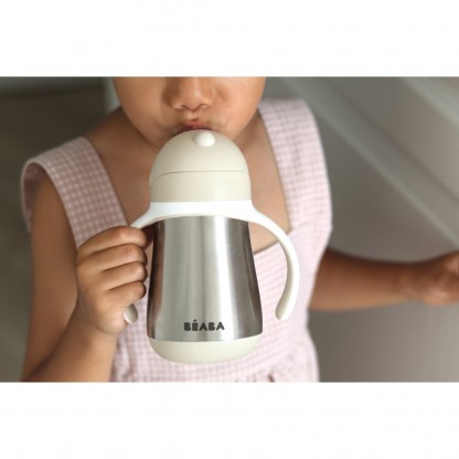 Металевий поїльник Beaba з трубочкою 250 мл