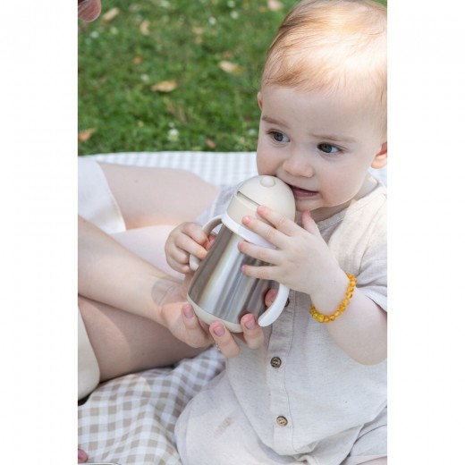 Металевий поїльник Beaba з трубочкою 250 мл