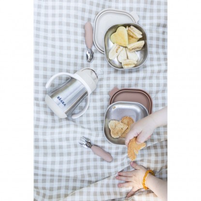 Металевий поїльник Beaba з трубочкою 250 мл