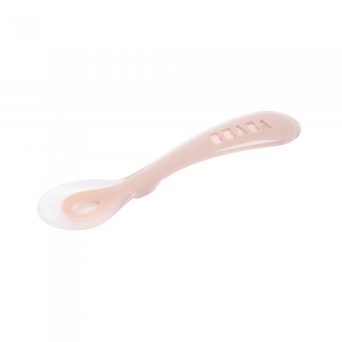 Ложка Beaba силіконова 8+ пастельно-рожевий, арт. 913626