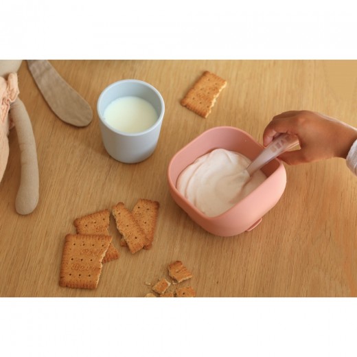 Ложка Beaba силіконова 8+ пастельно-рожевий, арт. 913626