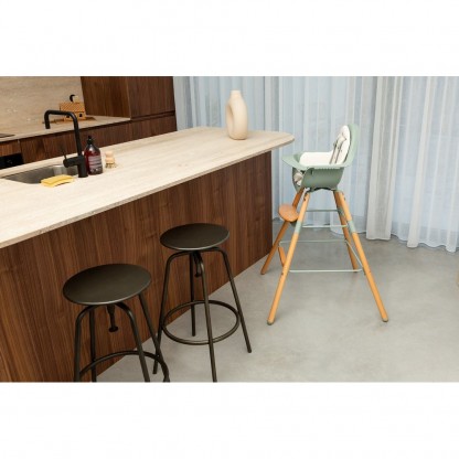 Стілець для годування Childhome Evolu 2 з бампером, Natural / Mint