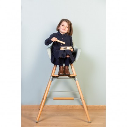 Стілець для годування Childhome Evolu 2 з бампером, Natural / Mint