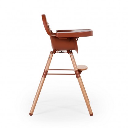Стілець для годування Childhome Evolu 2 з бампером, Natural / Rust