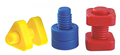 Болти і гайки Miniland: базові геометричні форми для розвитку моторики